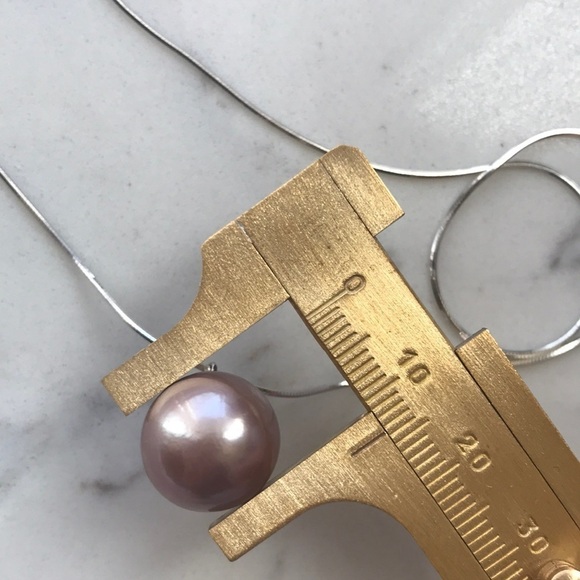 Custom Made 13.5mm Genuine Pearl Snake Chain Necklace - Picture 4 of 13